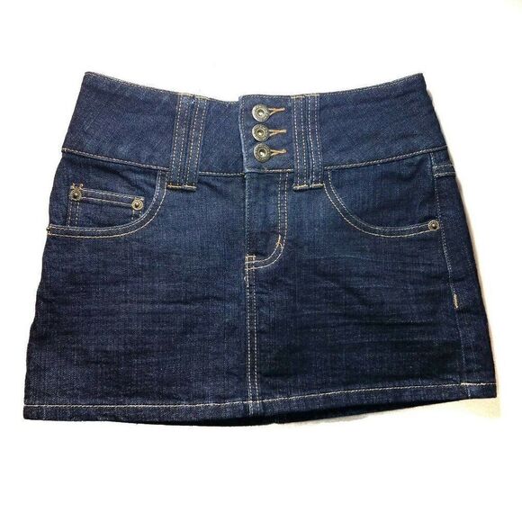 Micro Mini Denim Skirt Juniors 3/4 Back To School - Picture 6 of 9